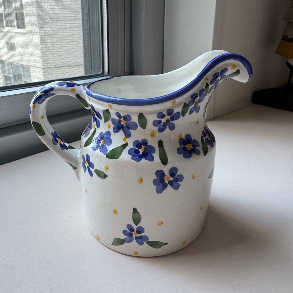 Hand-Painted Ceramic Pitcher - Picture 2 of 5